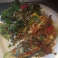 Svampfylld zucchini