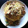 Spaghetti Carbonara på rökt tofu