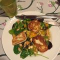 Ljummen vegosallad med ugnsrostad pumpa och[...]