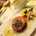 Kummel med svennegremolata och polkabetsallad