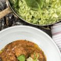Salsicciafrikadeller i tomatsås med spenat och[...]