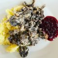 Renskavspanna med trattkantareller