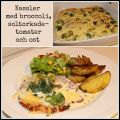 Kassler med broccoli, soltorkade tomater och ost