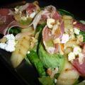 Päronsallad med getost och prosciutto