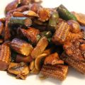 Wokad fläskfilé med sparris och minimajs