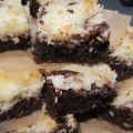 Coconut swirl brownies