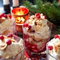 Lingondessert med mandelgrädde