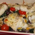 Citronbakad torskrygg med mozzarella, tomat och[...]