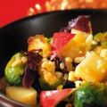 Sallad på bulgur, Västan, brysselkål och rödkål