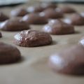 Chokladmacarons med chokladganache