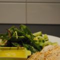 Fisk med citronsås.