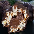 NUTELLA FILLED CHOCOLATE CARAMEL POPCORN BALLS