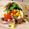 Köttfärskebab med hembakat pitabröd
