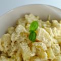 Krämiga potatis med oliver och vitlök
