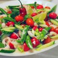 Risnudelsallad med kokos- och limeräkor
