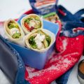 Vegetariska Wraps med avocado och sesamtofu