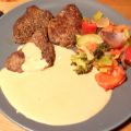 Oxfilé med ugnsrostade grönsaker