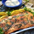 Citronmarinerad grillad lax med kaviar- och[...]