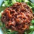 Pasta och köttfärssås LCHF