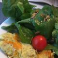 Fyllda ostgratinerade zucchiniblommor