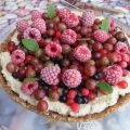 Raw sommarbärpaj med cashewgrädde