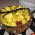 Solgul efterrätt med ananas
