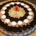 Chokladtårtor med chokladfrosting