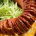 Mozzarellafylld falukorv med ajvar