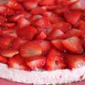 Jordgubbs- och citroncheesecake
