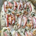 Foccacia med äpple, vitlök och sumak