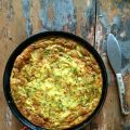 Frittata med zucchini, potatis och parmesan