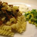Kantarell- och baconpasta