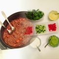 Pulled beef a'la tacostyle, med tortillachips!