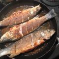 Brancin ko na ražnju - Seabass som grillad
