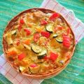 Vegetarisk paj med kall pepparrotssås