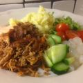 Snabblagad pulled pork med potatismos