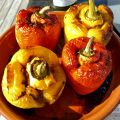 Köttfärsfyllda paprikor