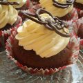 Chokladcup cakes med vitchokladfrosting