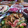 Sallad med ädelost, valnötter och fikon