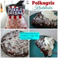 Kladdkaka med polkagrisar