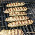 Shish kebab - grillade lammfärsspett