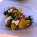 Grillad färskpotatis med anjovisgrädde
