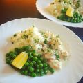 Vit fisk i krämig gräddsås med kokt pressad[...]