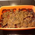 Chokladsmulpaj med jordgubbar