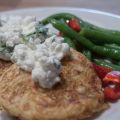 Zucchiniplättar med goda tillbehör