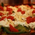 Lchf pizza med spenat, mozzarella och fetaost