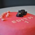 Rosa ettårstårta