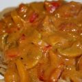 Paprika och champinjonsås till pasta