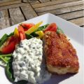 Panerad torskrygg med tzatziki