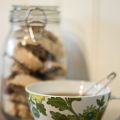 Chokladcantuccini (mandelskorpor med choklad i )